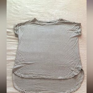 Black and white striped tunic shirt